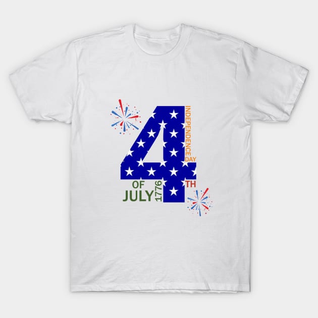 4th of july independence day T-Shirt by T_DRK